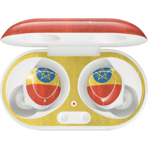 Ethiopia Flag Distressed Galaxy Buds Plus Skin